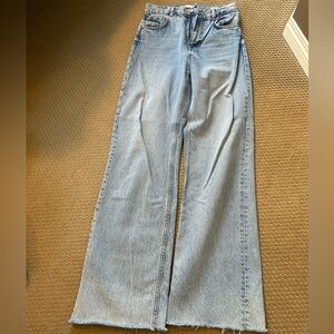Zara 90’s Light Blue Wide Leg Jeans